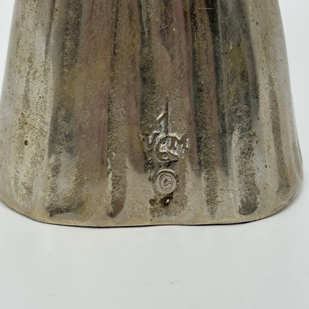 Vintage Virginia Metalcrafters Brass Colonial Williamsburg Lady Table Bell 5